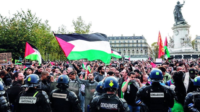 احتجاج ضخم في باريس رفضاً للحرب على غزة. أرشيفية
