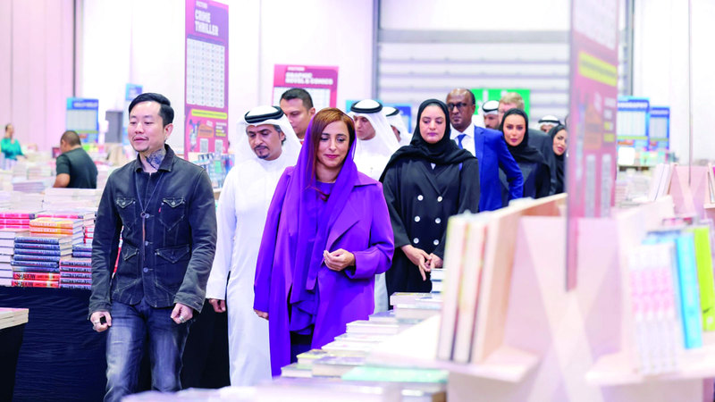 بدور القاسمي أكدت خلال افتتاح المعرض أن الشارقة ستظل حاضنةً للثقافة. من المصدر
