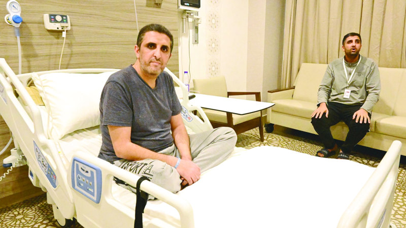 حسام محمد أبوحطب: منذ اللحظة الأولى تم استقبالنا أحسن استقبال في الإمارات، وفور وصولي تم إجراء تقييم عاجل لحالتي وعمل الفحوص كافة وإجراء جراحة لي.