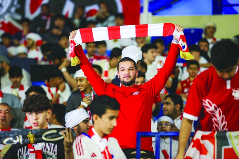 A crowd atmosphere creates excitement at Al Maktoum Stadium