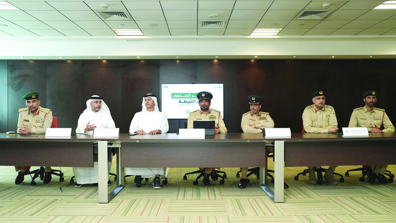 خلال مؤتمر صحافي عقدته شرطة دبي في مركز شرطة البرشاء. من المصدر