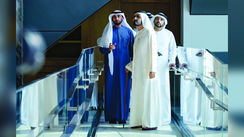 محمد بن راشد خلال زيارته منتجع &laquo;ون آند أونلي ون زعبيل&raquo;. وام