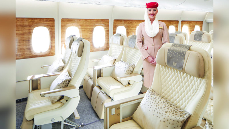 &laquo;طيران الإمارات&raquo; أول ناقلة في المنطقة توفر لعملائها مقصورة الدرجة السياحية الممتازة. أرشيفية