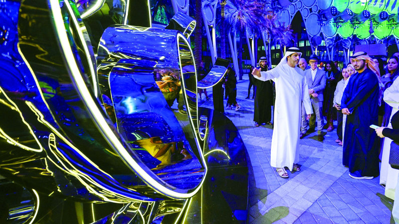 عمل مطر بن لاحج سيبقى في &laquo;مدينة إكسبو دبي&raquo;. تصوير: أشوك فيرما