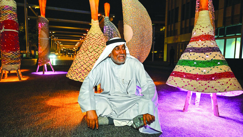 محمد يوسف يشارك بإبداعاته في المهرجان.  تصوير: أشوك فيرما