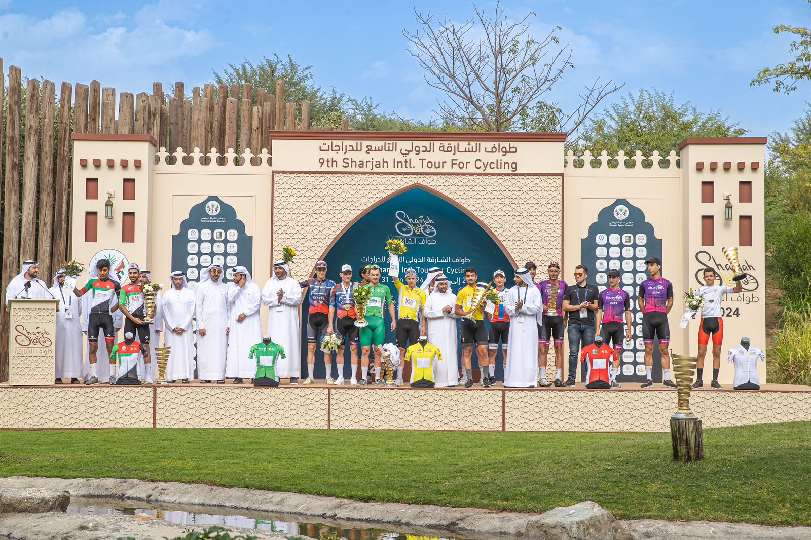 Mohammed bin Humaid Al Qasimi crowns Jaliva Gal champion of the Sharjah International Cycling Tour