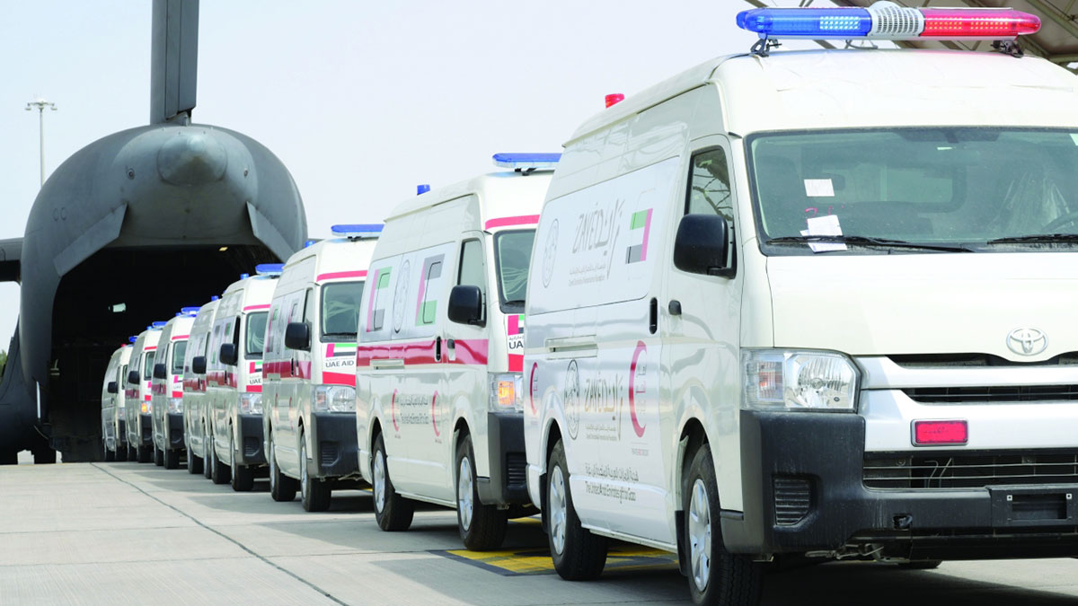 سيارات الإسعاف تدعم المنظومة الصحية في غزة التي تواجه ظروفاً استثنائية حرجة. من المصدر