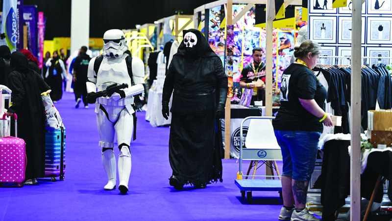 يستضيف المعرض نخبة من مبدعي أشهر شخصيات القصص المصورة. تصوير: إريك أرازاس