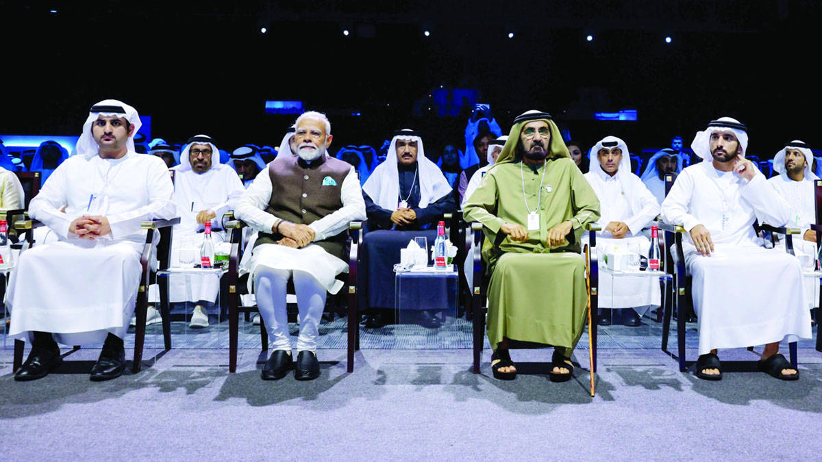 محمد بن راشد ورئيس وزراء الهند في القمة العالمية للحكومات 2024. وام