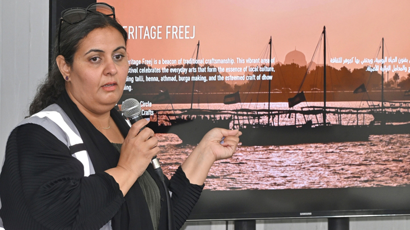 رندة بن حيدر: الدورة الحالية للمهرجان تحتفي بتأثير التبادل التجاري والثقافي على مفردات جديدة، وهي التوابل أو (البزار الإماراتي).