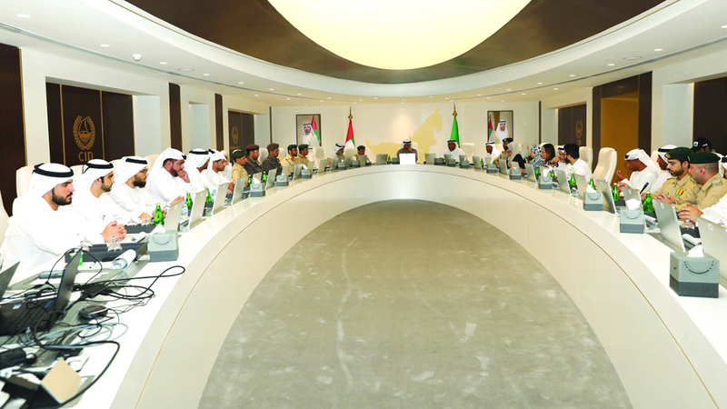 جانب من المؤتمر الصحافي لإطلاق حملة «كافح التسول» التي تستمر طوال شهر رمضان. من المصدر