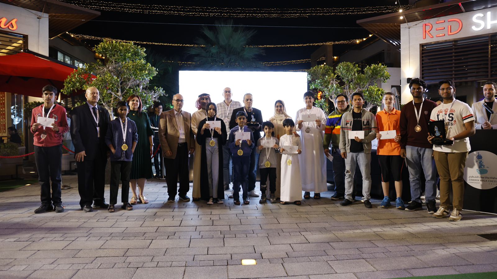 Grivas, champion of the Sharjah International Chess International, and Salem Abdul Rahman, fifth