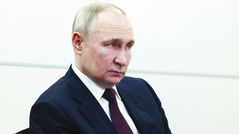 بوتين يعد بالسلام بعد تحقيق بلاده أهدافها في الحرب الدائرة في أوكرانيا. أ.ف.ب