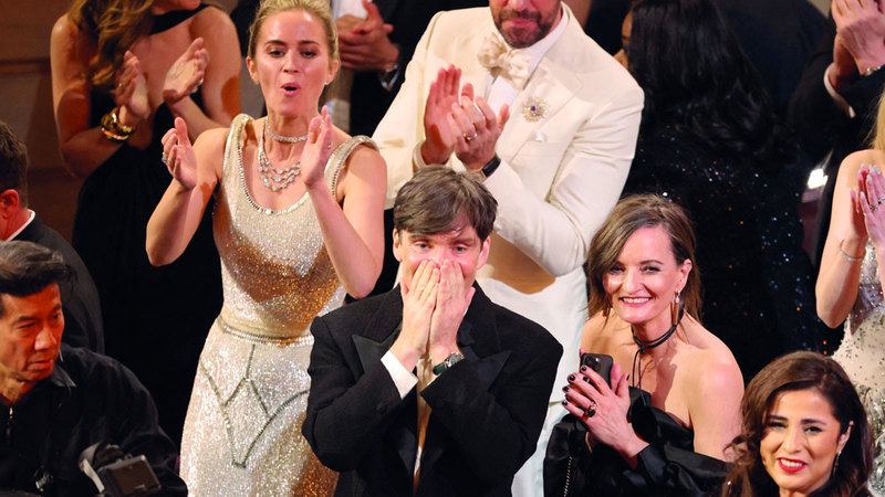 «أوبنهايمر» انتزع جائزة أفضل فيلم وفاز في 6 فئات أخرى. رويترز