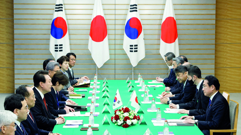 كوريا الجنوبية واليابان لديهما حوافز استراتيجية متزايدة للتوافق. أرشيفية