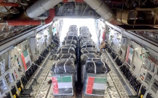 تنفيذ الإسقاط الجوي الـ 13 للمساعدات الإنسانية شمال غزة