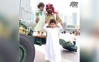 الصورة: لقطة مع مدفع رمضان في دبي