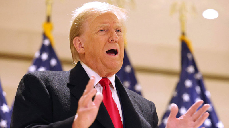 ترامب حاول أن يطرح نفسه باعتباره الشخص &laquo;المناهض للحروب&raquo;. غيتي