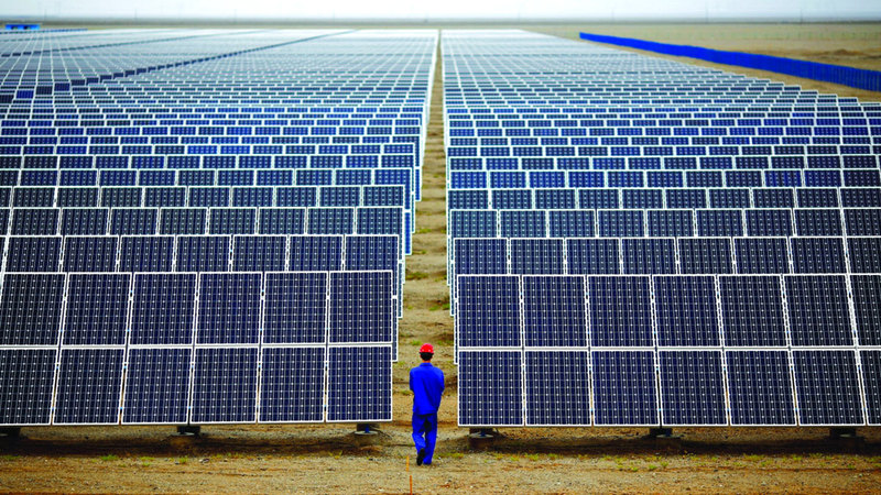 الصين تتفوق على الولايات المتحدة وأوروبا في إنتاج ألواح الطاقة الشمسية. رويترز