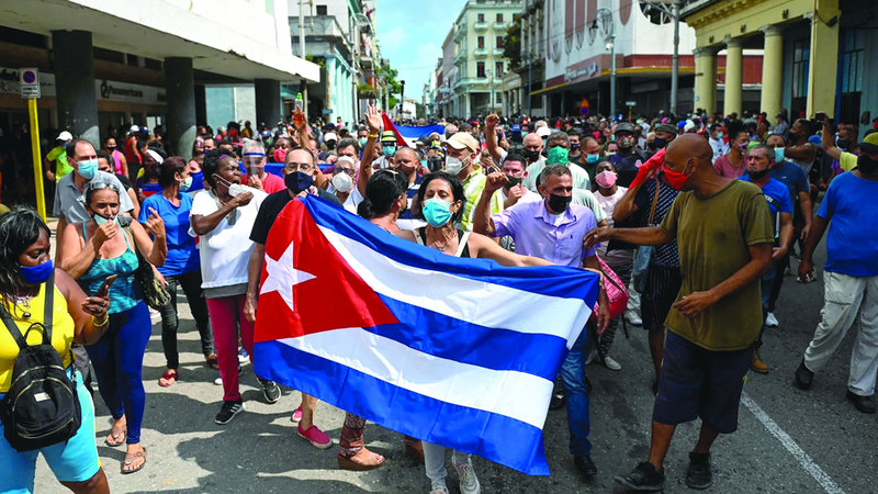 احتجاج نادر في كوبا. أرشيفية