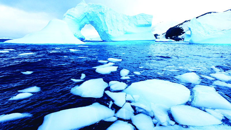 ذوبان الجليد في القطب الجنوبي بفعل الاحتباس الحراري. أرشيفية