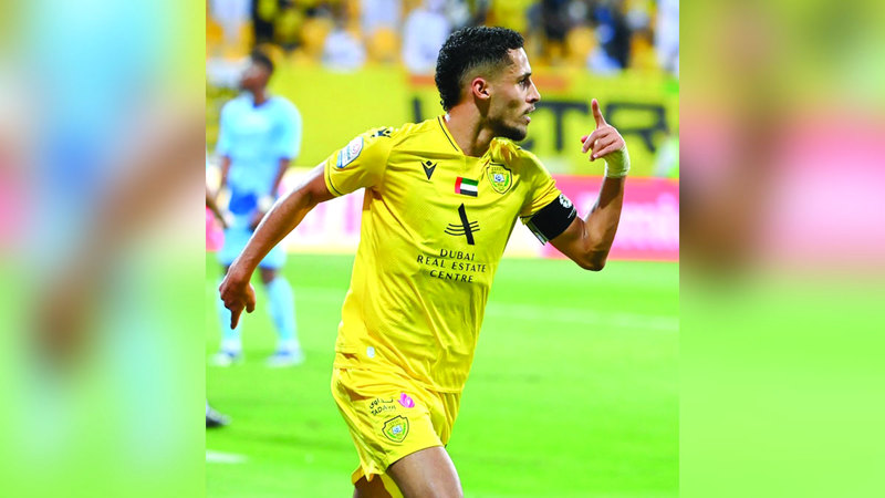 علي صالح سجل هدف الوصل الأول في مرمى حتا. من المصدر