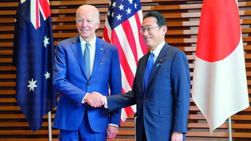 بايدن التقى كيشيدا في واشنطن يوم الأربعاء الماضي أيضاً. أرشيفية