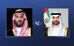 الصورة: رئيس الدولة وولي عهد السعودية يبحثان خلال اتصال هاتفي التطورات في المنطقة
