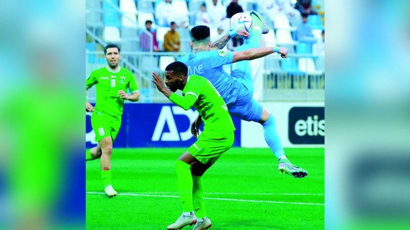 جانب من مباراة سابقة جمعت العروبة مع دبا الفجيرة. من المصدر