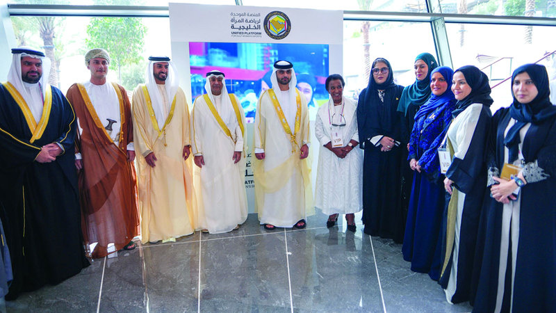 منصور بن محمد خلال حفل الافتتاح. من المصدر