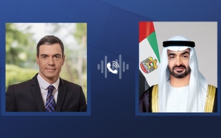الصورة: رئيس الدولة ورئيس وزراء إسبانيا يبحثان هاتفياً التطورات الإقليمية وجهود تحقيق السلام