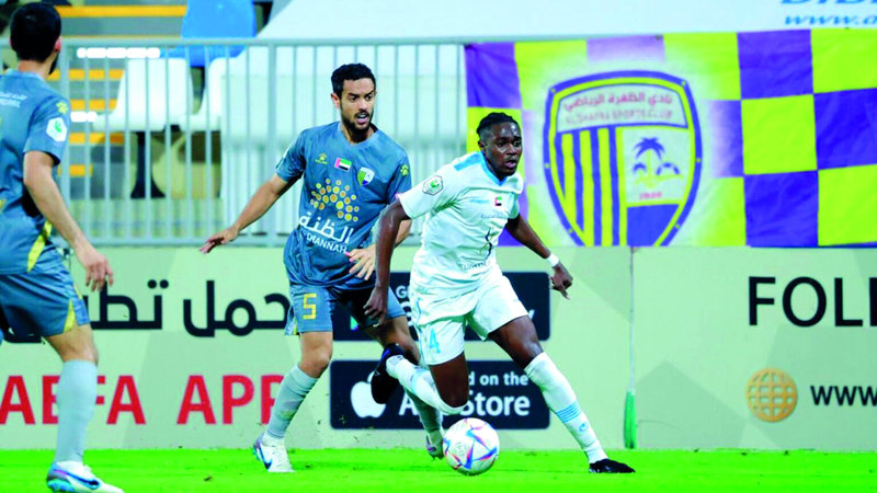 دبا الفجيرة يحتل المركز الثاني على لائحة ترتيب دوري الدرجة الأولى. من المصدر