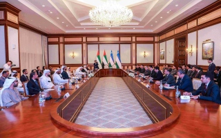 الصورة: الإمارات وأوزبكستان تبحثان التعاون المشترك في الأمن الغذائي وزيادة الرحلات الجوية