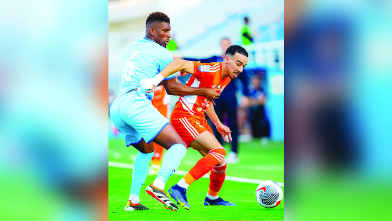 مباراة حتا وعجمان انتهت بالتعادل من دون أهداف. من المصدر