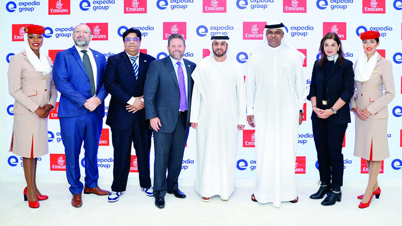 «طيران الإمارات» جددت شراكتها مع «إكسبيديا جروب». من المصدر