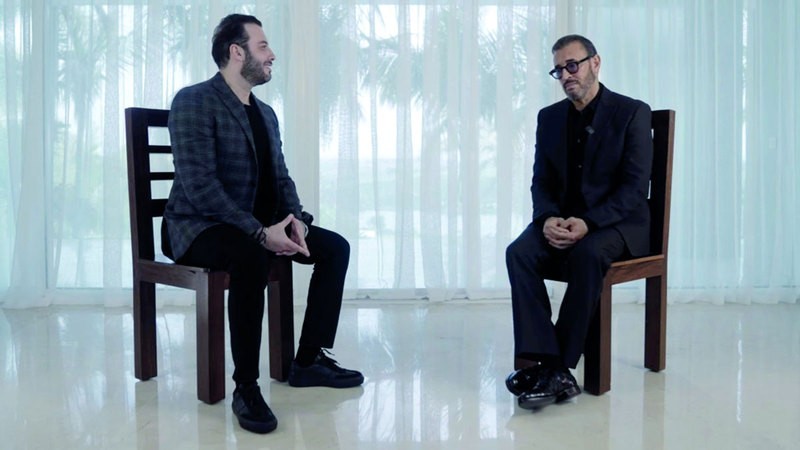 كاظم الساهر في إطلالته مع نجله وسام. من المصدر