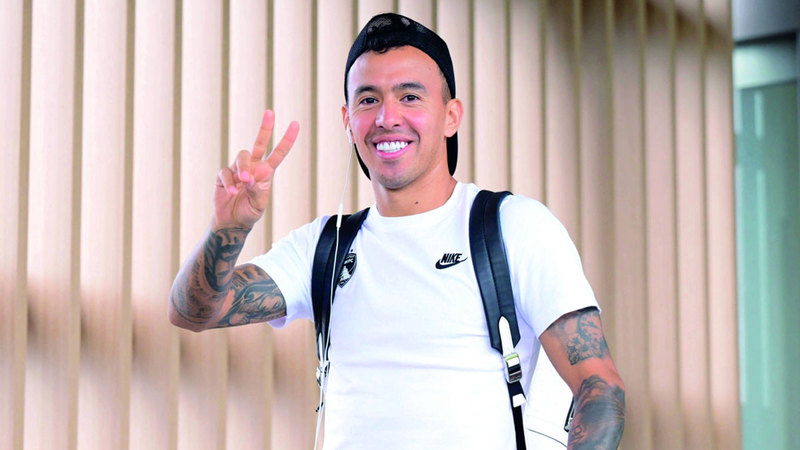 اللاعب كاكو أليخاندرو خلال سفره مع بعثة العين إلى اليابان. من المصدر