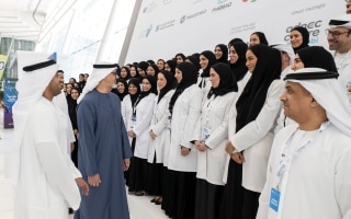 الصورة: خالد بن محمد بن زايد يشهد افتتاح فعاليات النسخة الأولى من "أسبوع أبوظبي العالمي للرعاية الصحية"