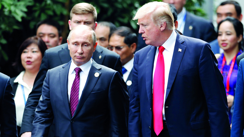 ترامب قد يتفاوض مع بوتين حول مساحة الأراضي الأوكرانية التي تشغلها موسكو. غيتي