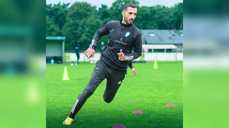 علي مبخوت انتظم في التدريبات مع النصر. من المصدر