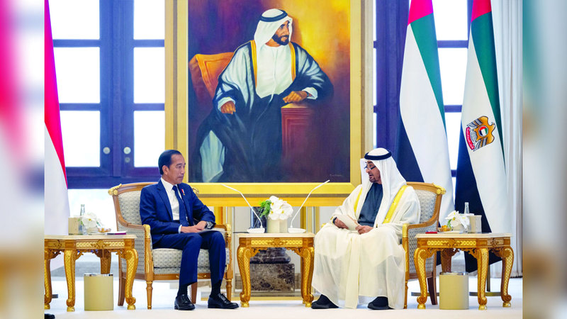 محمد بن زايد وجوكو ويدودو استعرضا مختلف جوانب التعاون. من المصدر