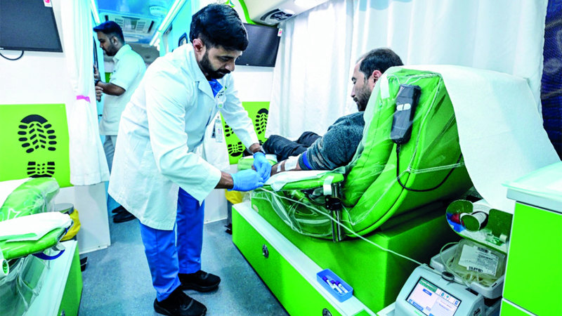 وحدة الدم الواحدة يمكن أن تسهم في إنقاذ حياة ثلاثة أشخاص. من المصدر