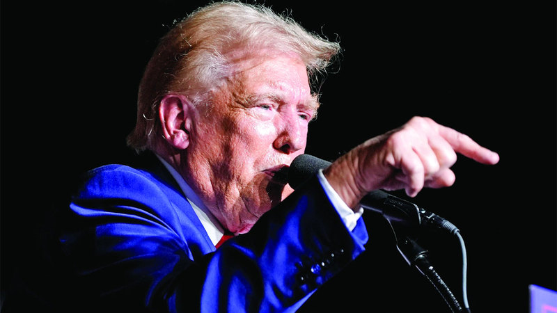 ترامب ادعى وجود 21 مليون شخص غير موثق في الولايات المتحدة. أ.ب