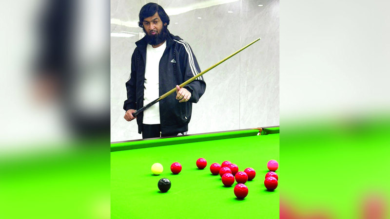 الزعابي يُبهر العالم في السنوكر بـ 5% من بصره