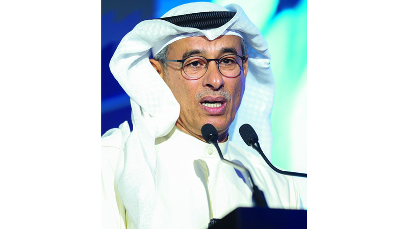 محمد العبّار خلال حفل إطلاق &laquo;برنامج دبي للوسيط العقاري&raquo;.  تصوير: دينيس مالاري