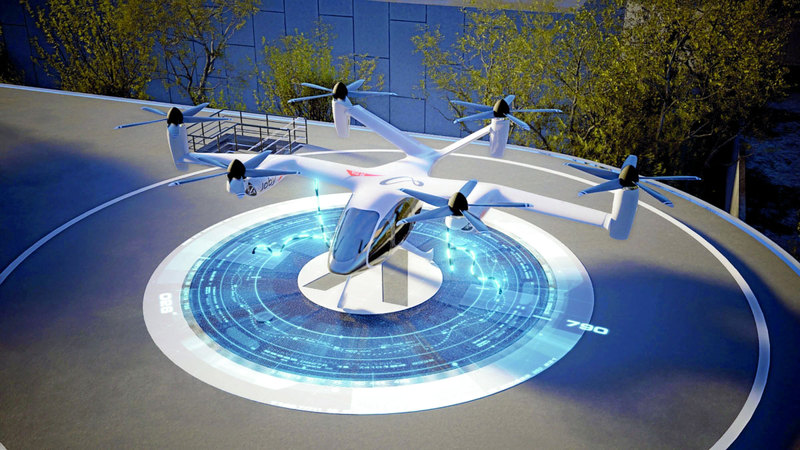 التاكسي الجوي &laquo;جوبي &raquo;S4 يتميز بإمكانية الإقلاع والهبوط العمودي. من المصدر