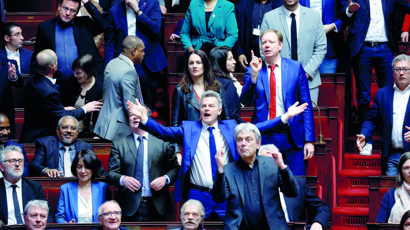 إجراءات حكومة بارنييه لقيت رفضاً واسعاً في البرلمان. رويترز