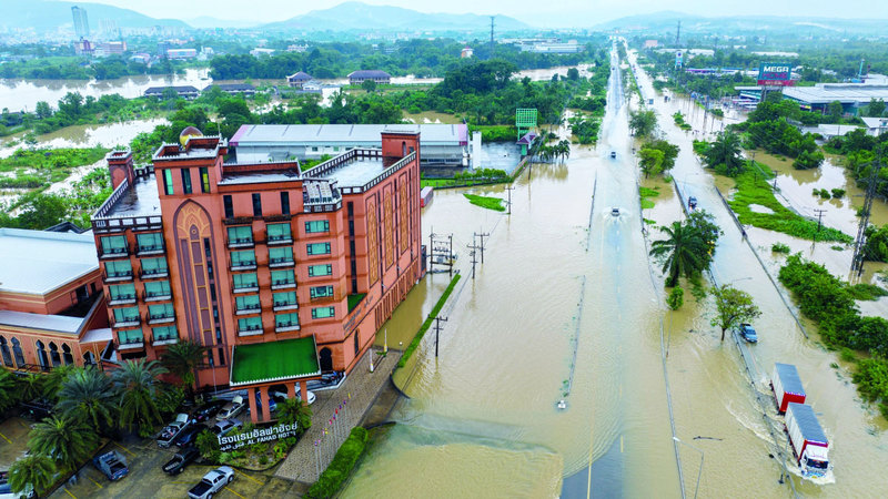 صورة بطائرة مسيرة لمنطقة يات ياي. رويترز