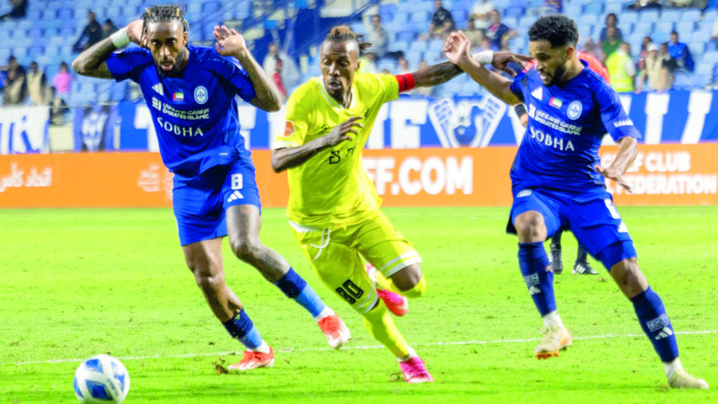 خلال مباراة النصر ودهوك. تصوير: يماني العفاري