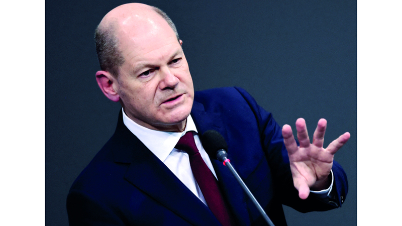 شولتس أكد أن المواطنين الألمان وحدهم لديهم السلطة ليقرروا أين ستذهب بلادهم. رويترز